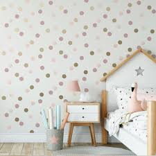 dotty polka dot wallpaper pink graham