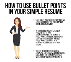 Chronological formats functional format combination format. Simple Resume Format Using Bullet Points In Your Simple Resume