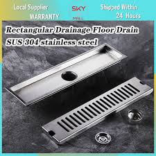 rectangular floor drain with anti odor