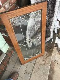 Sg3611 Antique Leaded Glass Cabinet