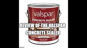 review of the valspar concrete sealer i
