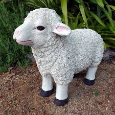 Lamb Sheep Standing Statue Figurine