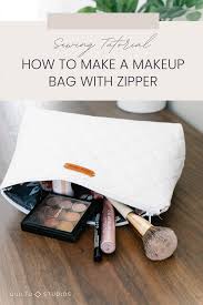 how to make a makeup bag with zipper