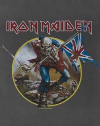 With iron maiden, bruce dickinson, steve harris, nicko mcbrain. Amplified Iron Maiden Eddie Trooper Logo Der Frauen Charcoal Vest Vanilla Underground