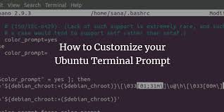 customize your ubuntu terminal prompt