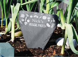Personalised Veggie Patch Slate Garden