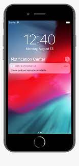 Iphone 8 Plus Lock Screen Shown With A ...
