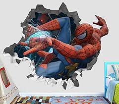 Spider Man Cobweb Wall Decal Smashed 3d