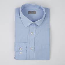 Solid Button Up Shirt Medium Blue