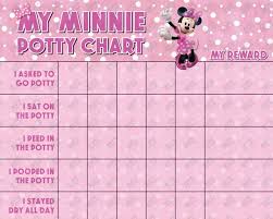 Digital Pink Minnie Mouse Potty Training Chart Free Punch Cards Disney High Res Jpg File Instant Download Not Editable Ready To Print
