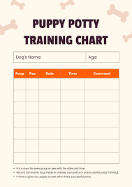 free puppy potty training chart