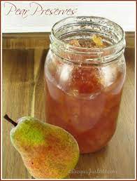 homemade pear preserves with