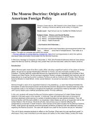 the monroe doctrine origin and early american foreign policy 
