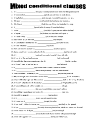 Mixed Conditionals 1 2 3 Grammar Drills 97375 | PDF