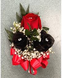 black red rose corsage in brooklyn ny