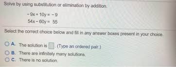 Solved Solve By Using Substitution Or