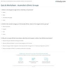 quiz worksheet australia s ethnic