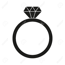 Linked gold wedding rings on white background wedding rings. Engagement Ring Clipart Black And White