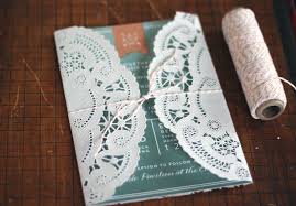 Oh What Love Diy A Lace Doily Wedding Invitation Sleeve