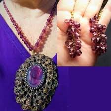 art deco beads necklace