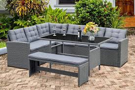 rattan garden furniture set deal