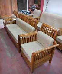 indoors teak wood sofas in dandeli at