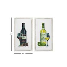 Red Wine And White Wine Metal Wall Art