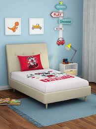 Spaces Grey Red Cotton 180 Tc Bed
