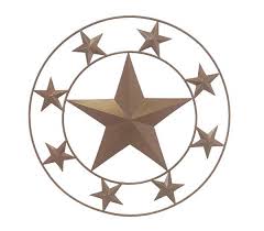 Rusty Black Texas Star Wall Decor 19