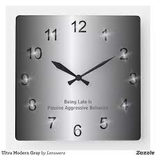 Ultra Modern Gray Square Wall Clock