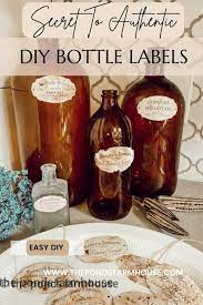 how to make diy vine bottle labels