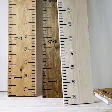 Personalised Wooden Ruler Height Chart In Aged Oak