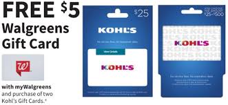 Participate in the kohl's sale 2021 and redeem a humongous up to 70% discount across all categories. Expired Walgreens Buy 2x Kohl S Gift Cards Get 5 Walgreens Gift Card Free Gc Galore