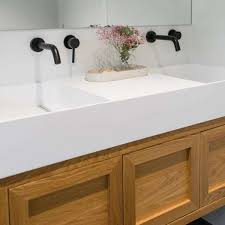 Double Basin Matt White Solid Surface