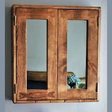 Large Bathroom Mirror Cabinet Dark Wood