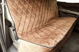 Plush Paws Ultra Premium Velvet Pet Seat Cover Without Hammock Full Waterproof For Cars Trucks Suvs Desert Sand Reg Size