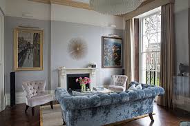 blaues chesterfield sofa aus samt