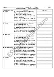 english worksheets david copperfield character analysis david copperfield character analysis