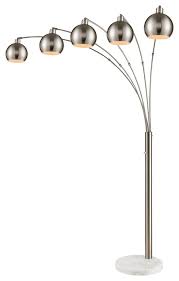 Stein World Modern Peterborough 5 Light Floor Lamp In Silver Finish 77102 Contemporary Floor Lamps By Gwg Outlet