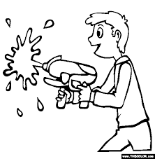 The exactly aspect of water coloring pages was 1920x1080 pixels. Water Gun Coloring Page Free Water Gun Online Coloring