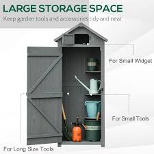 Outsunny Garden Shed Vertical Utility 3
