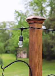 diy garden posts for string lights