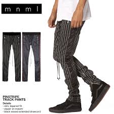 Mnml Minimal Hem Zip Zip Mnml Pinstripe Track Pants 18ml Sp384p Line Underwear Trackpants Pin Stripe S M L Xl During The 20 Off Coupon Distribution