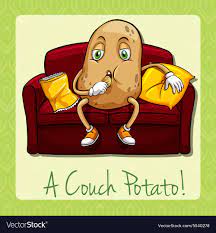 couch potato idiom concept royalty free