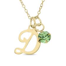 Check spelling or type a new query. 5 0mm Simulated Birthstone And Initial Charm Pendant In 10k Gold 1 Stone And Initial Zales