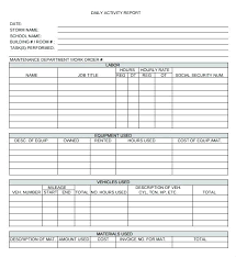 Daily Report Work Job Template Free 5 Templates Home Of Daily Job