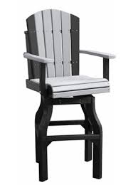 Get your lawn ready for those inevitable climbing temperatures with this essential adirondack chair! Poly Vinyl Adirondack Swivel Bar Chair