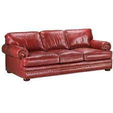 red leather queen sofa sleeper