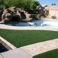 Artificial grass before and after installed. Reasons To Install Artificial Grass Around Your Pool Turfscapes Of Arizona Llc