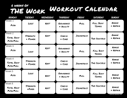 6 weeks of the work print a workout